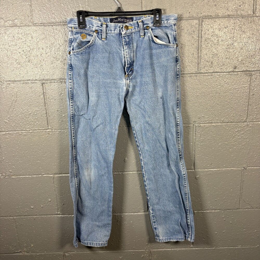 Wrangler Cowboy Cut Jeans Mens 31x30 Slim Fit 936GHD Western Faded Denim